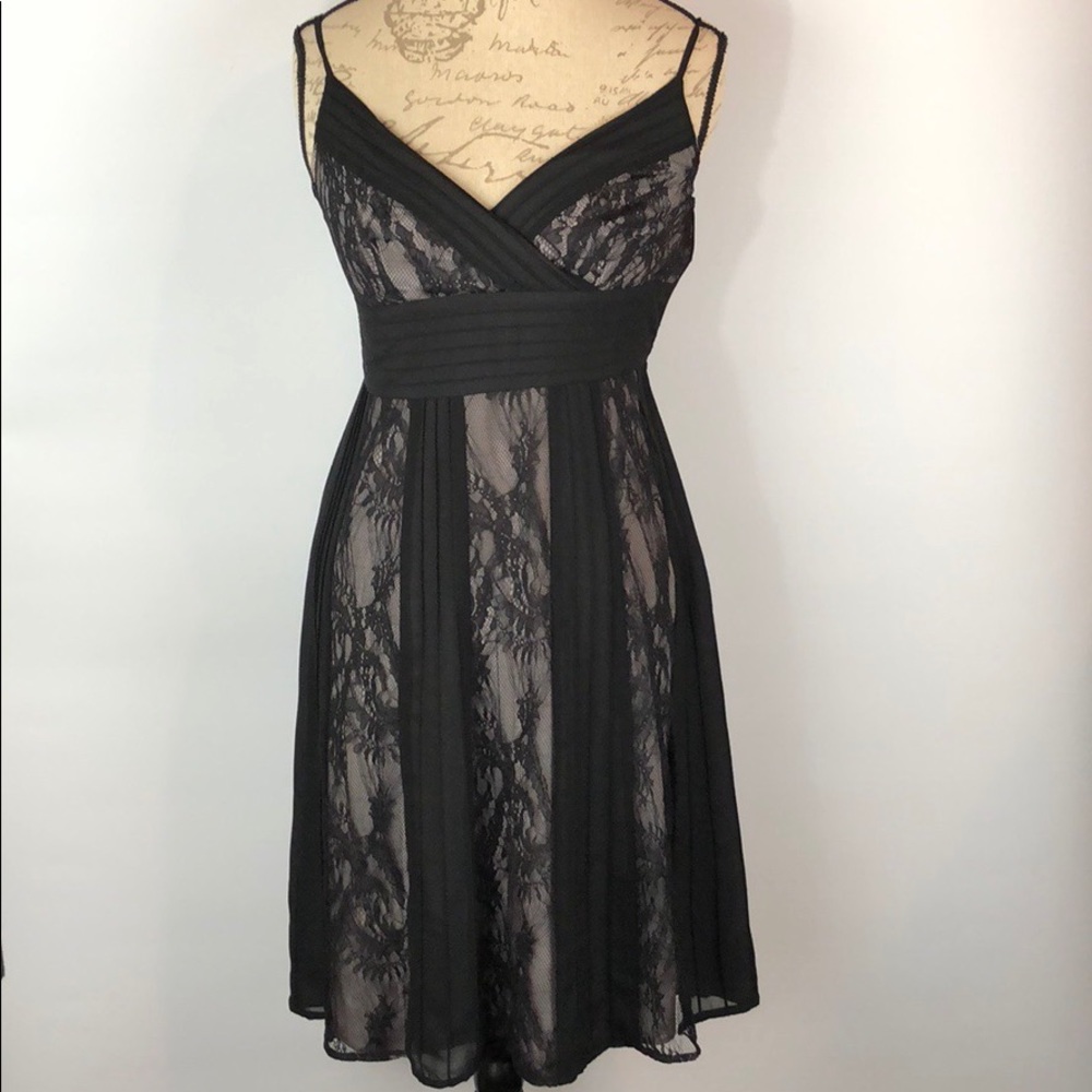 Ann Taylor Loft Petites Black Lace A-line dress